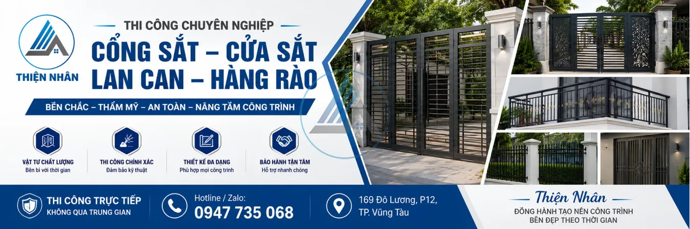 Thi công hàng rào cổng sắt vũng tàu