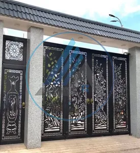 Mẫu cửa sắt CNC hoa văn đẹp