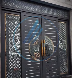 Mẫu cửa sắt CNC hoa văn đẹp