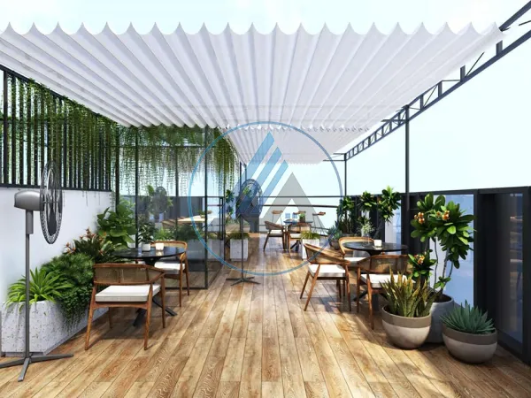 Mái xếp di động quán Cafe Tại Vũng Tàu