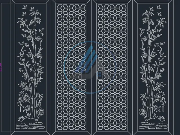 Mẫu cửa sắt CNC hoa văn đẹp