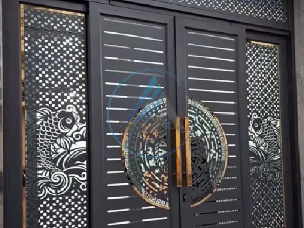 Mẫu cửa sắt CNC hoa văn đẹp